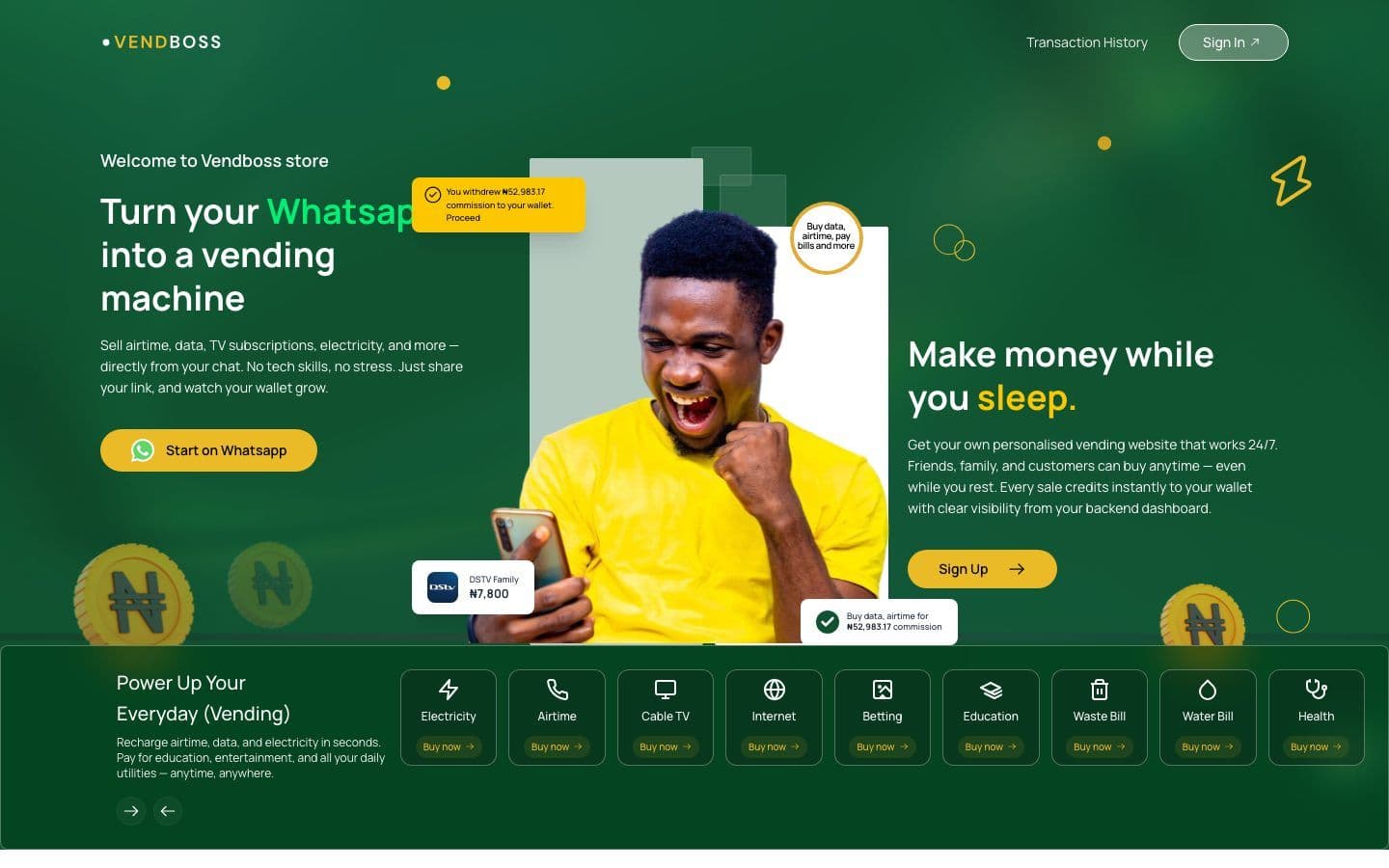 Vendboss website